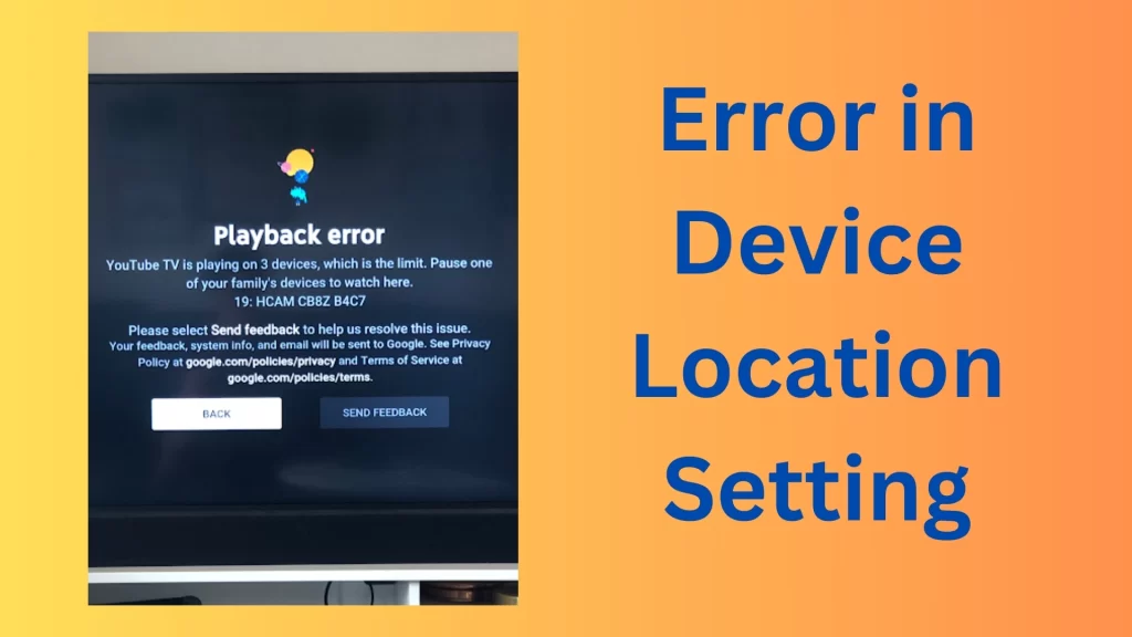Error in device location setting