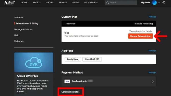 Cancel Fubo TV Subscription